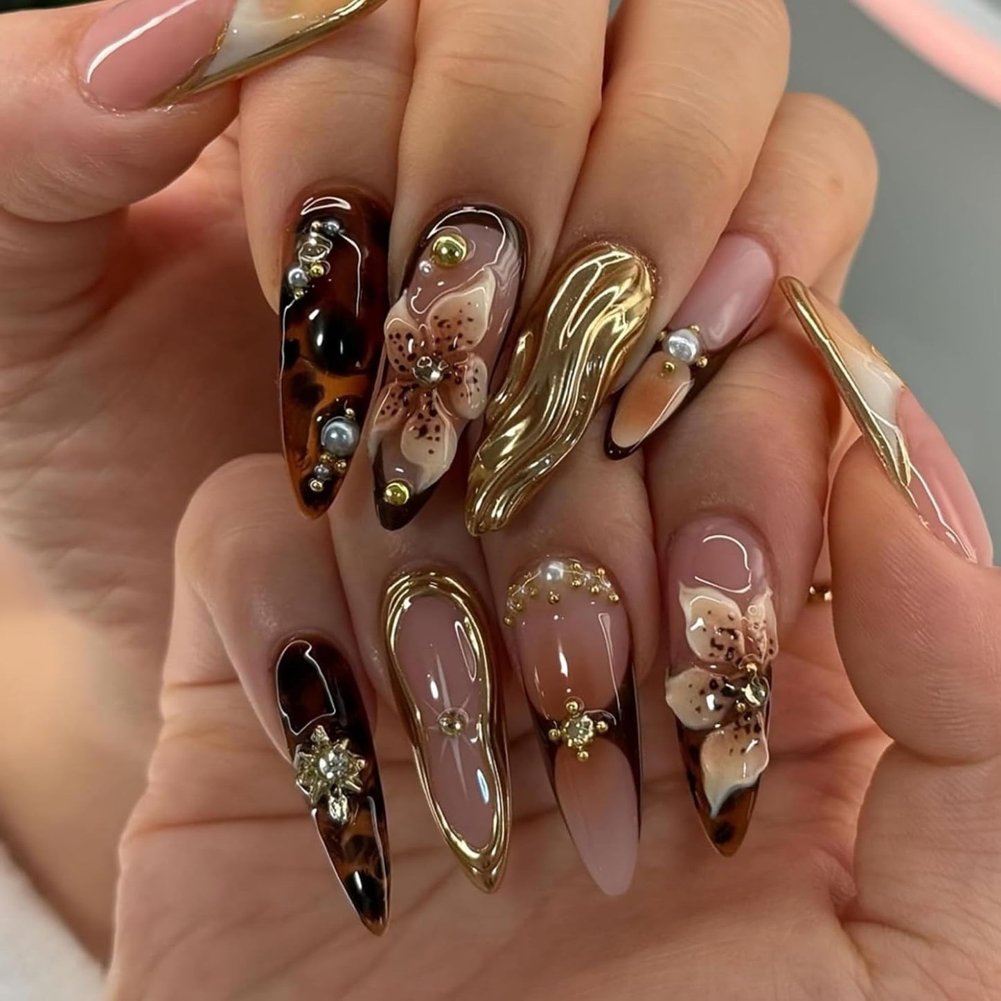 Luxury Press-On Nails | 23 Trendy Stiletto Styles • Reusable Full Nail Kit