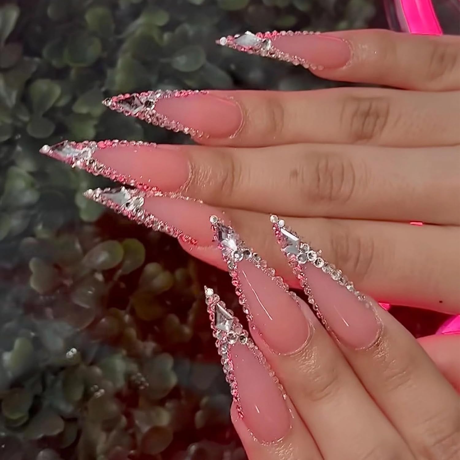 Luxury Press-On Nails | 23 Trendy Stiletto Styles • Reusable Full Nail Kit