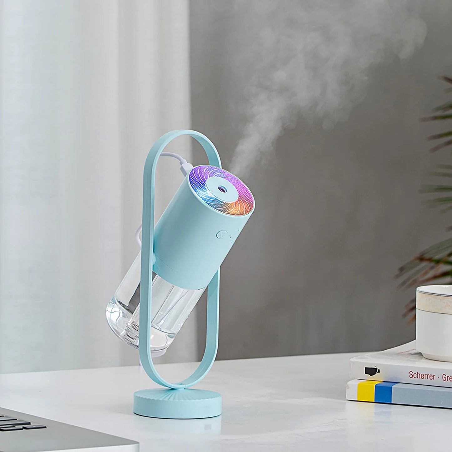 Dengmore Cool Mist Humidifier Humidifier Desktop Mini Humidifier Aroma Diffuser 360° Angle for Bedroom Room Office Car Living Room and Dining Room