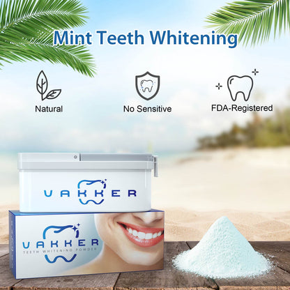 Teeth Whitening Powder Fot Teeth Whitening Toothpaste, Fluoride Free & Non-Sensitive, Enamel Safe Tooth Stain Remover, Fresh Mint, 5.5 Oz, 5 Packs