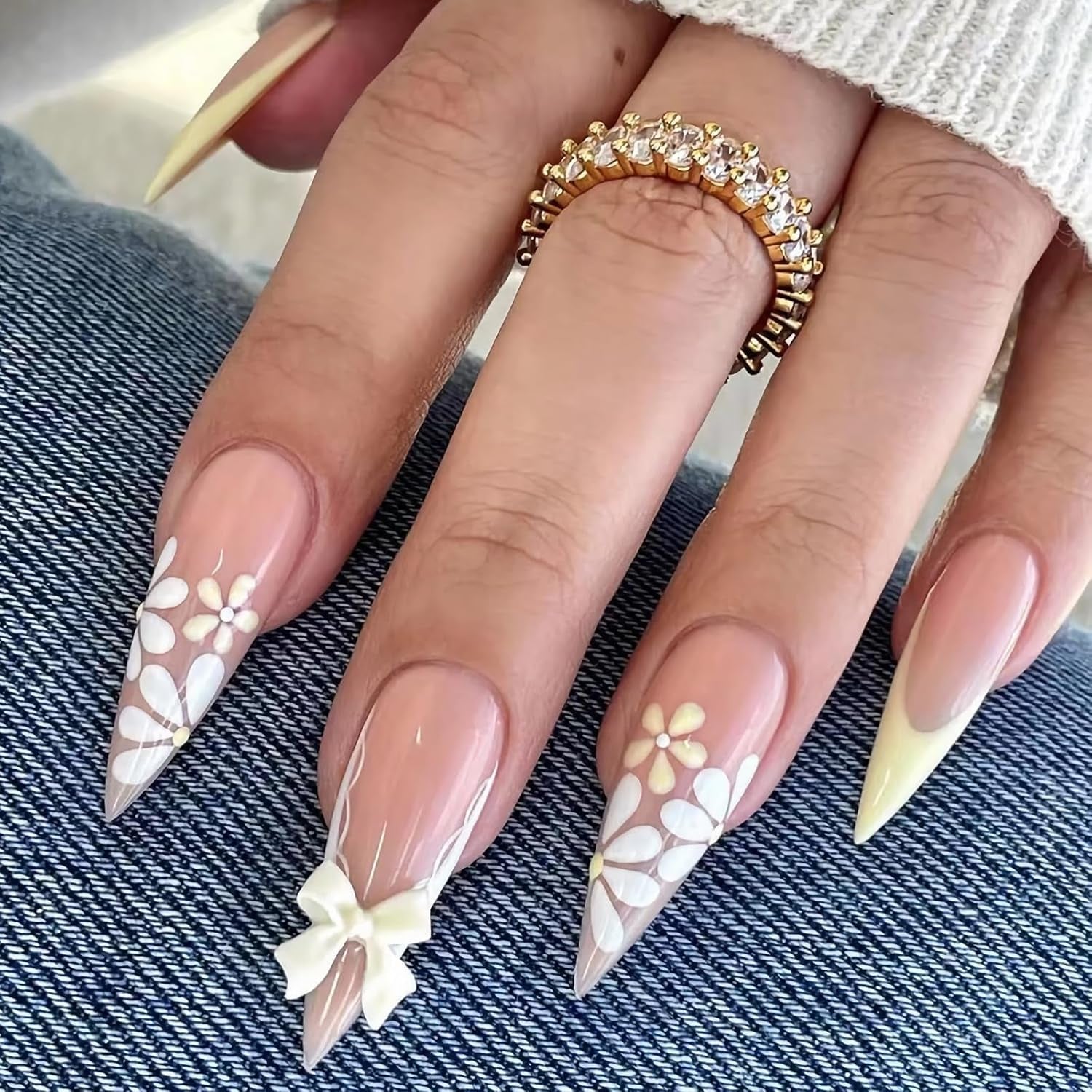 Luxury Press-On Nails | 23 Trendy Stiletto Styles • Reusable Full Nail Kit