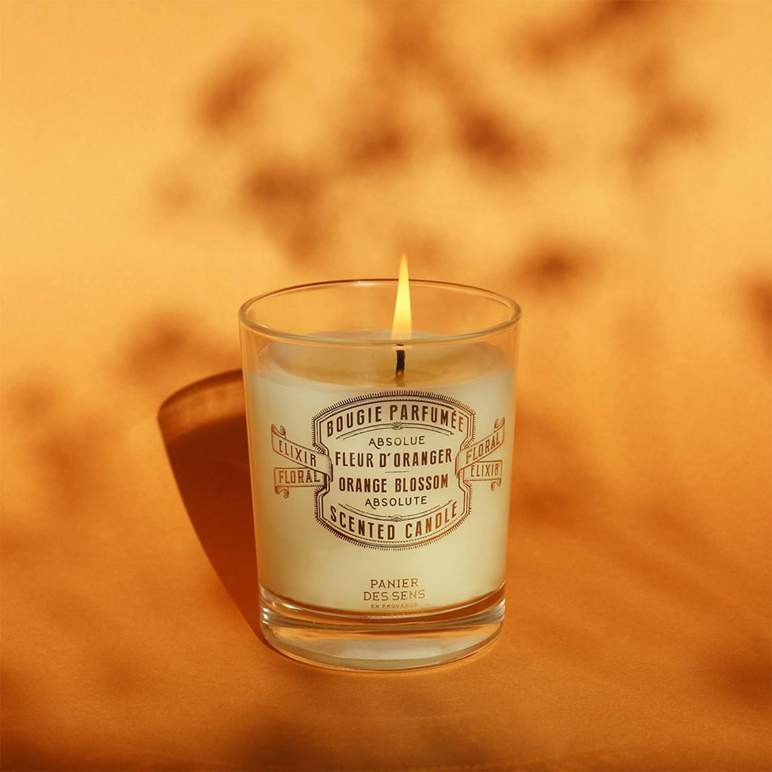 Orange Blossom Long-Lasting Scented Candle, 6.3 Oz | Hand-Poured in Provence | up to 55 Hours Burn Time | 100% Natural Cotton Wick | Long-Lasting French Home Fragrance