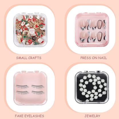 20Pcs Press on Nail Packaging Boxes with 60Pcs Double Sided Adhesive Nail Tape Acrylic Press on Nail Storage Box in 4 Colors Artificial Nail Display Box for Press on Nail Business Nail Art Nail Salon