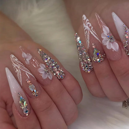 Luxury Press-On Nails | 23 Trendy Stiletto Styles • Reusable Full Nail Kit