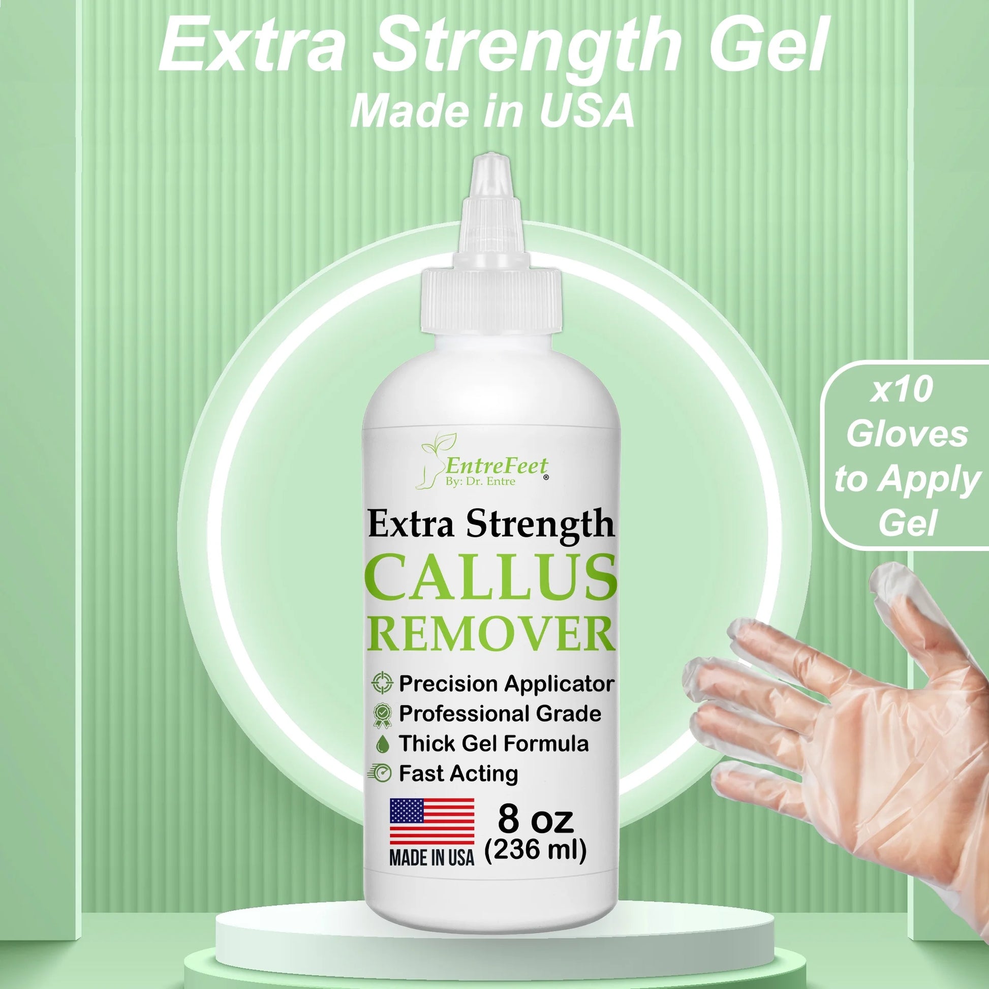 Dr. Entre'S Callus Remover for Feet: Callus Remover Gel, Foot Callus Remover, Pedicure Kit Tools Supplies, Spa Kit, Dead Skin Scrubber,