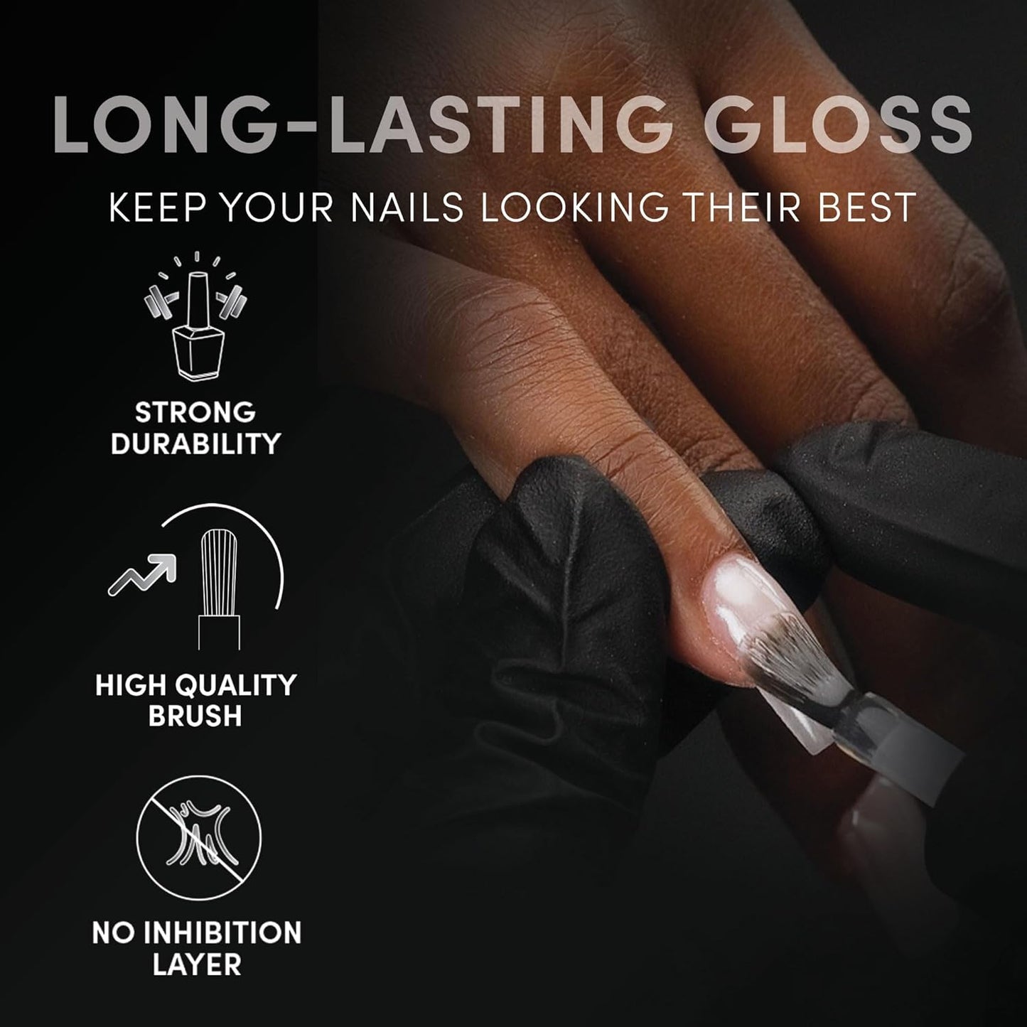 CHAUN LEGEND NON WIPE Top Coat | Intense Shine, Long-Lasting Non-Wipe Formula | 15Ml