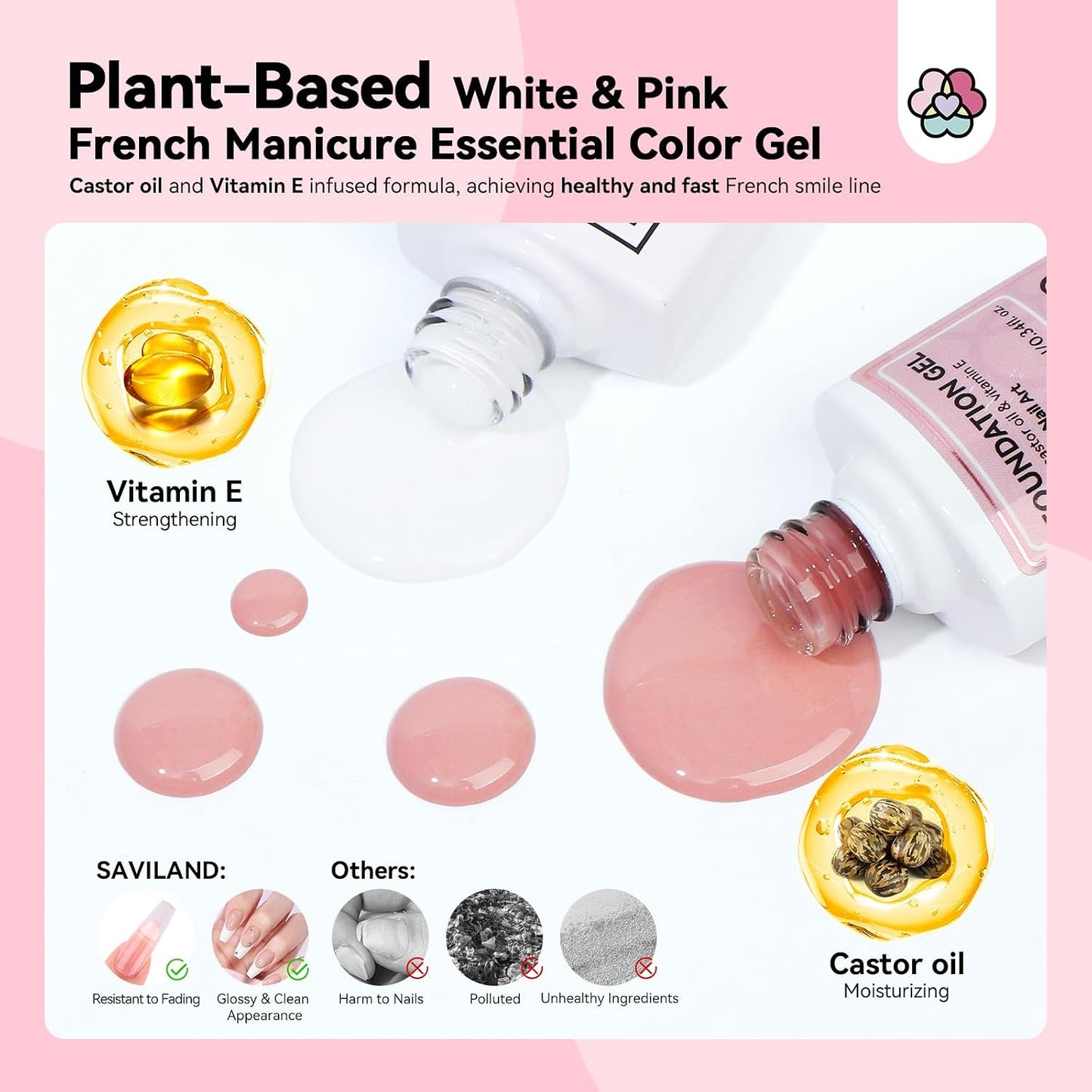 French Manicure Kit : French Tip Tools for Beginners French Tip Nail Stickers French Nail Brush White Gel Nail Polish Quick-Dry Nail Lamp French Tips Guides for Nail Art