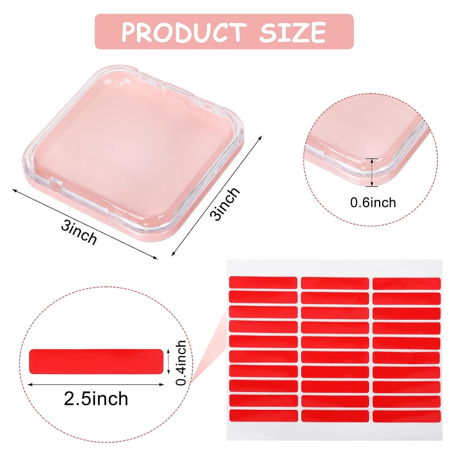 20Pcs Press on Nail Packaging Boxes with 60Pcs Double Sided Adhesive Nail Tape Acrylic Press on Nail Storage Box in 4 Colors Artificial Nail Display Box for Press on Nail Business Nail Art Nail Salon