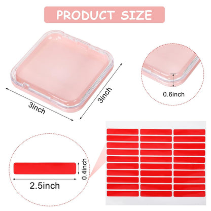 20Pcs Press on Nail Packaging Boxes with 60Pcs Double Sided Adhesive Nail Tape Acrylic Press on Nail Storage Box in 4 Colors Artificial Nail Display Box for Press on Nail Business Nail Art Nail Salon