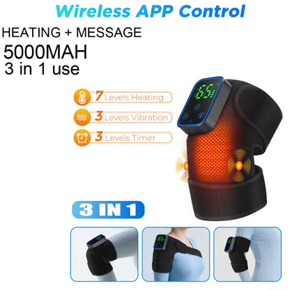 Electric Heating Shoulder Massage Brace Belt Thermal Vibrator Shoulder Temperature Massage Support Pad