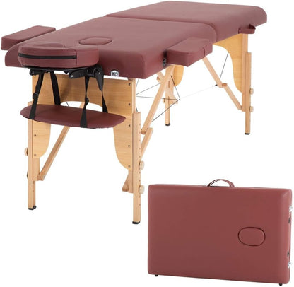 Portable Massage Table | Adjustable Spa Bed with Carry Bag for Massage, Facials, Lash & Tattoo