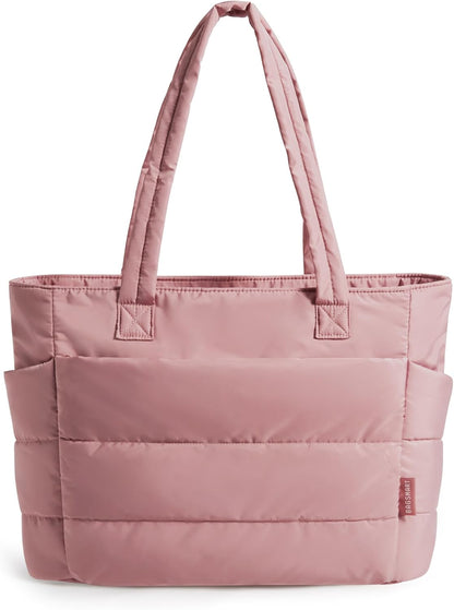 Tote Bag for Women, Lightweight Puffy Tote Bag with Compartments Shoulder Bag Handbag for Travel, Work, Gym | Lightweight