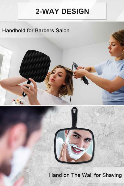12.6"L X 9"W Hand Mirror, Handheld Mirror with Handle for Salon, 3Pcs