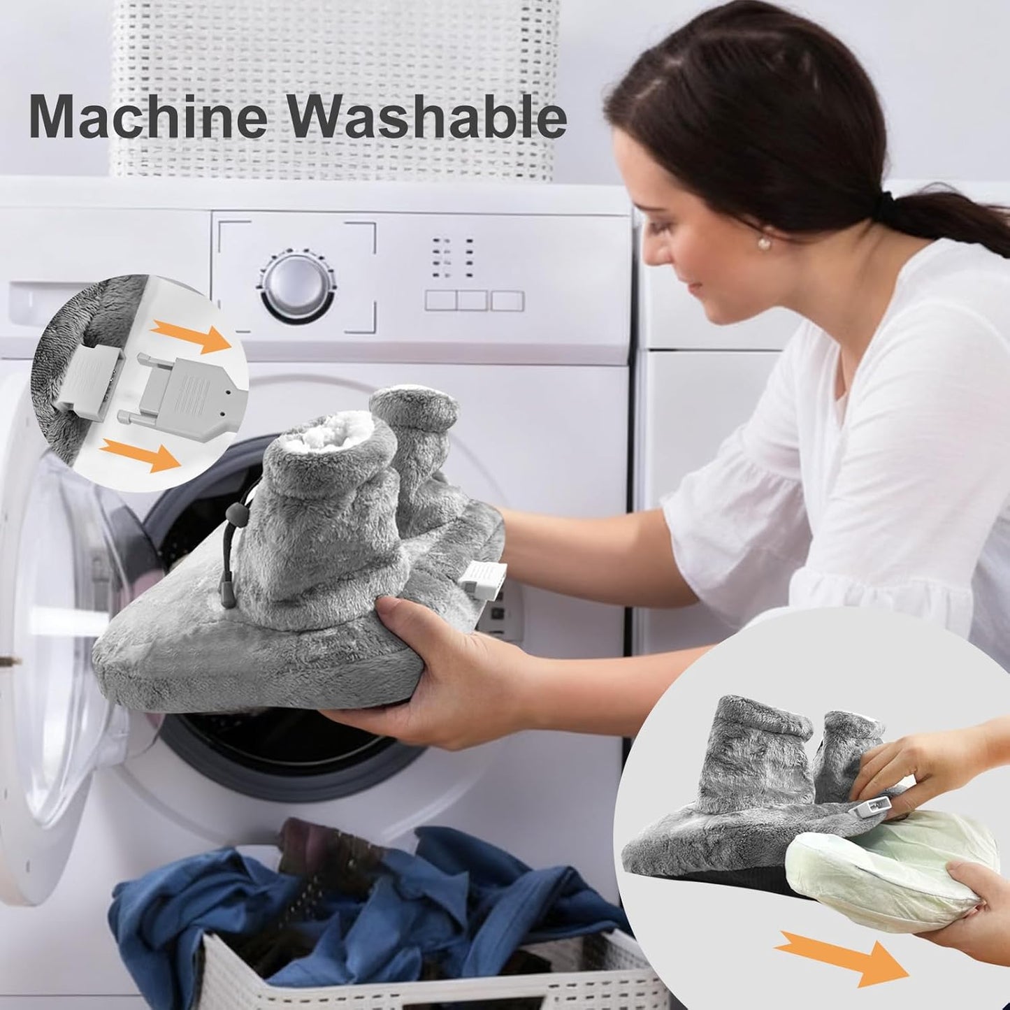 Heated Foot Warmer Pad | Plush Electric Foot Heater with 12 Heat Settings