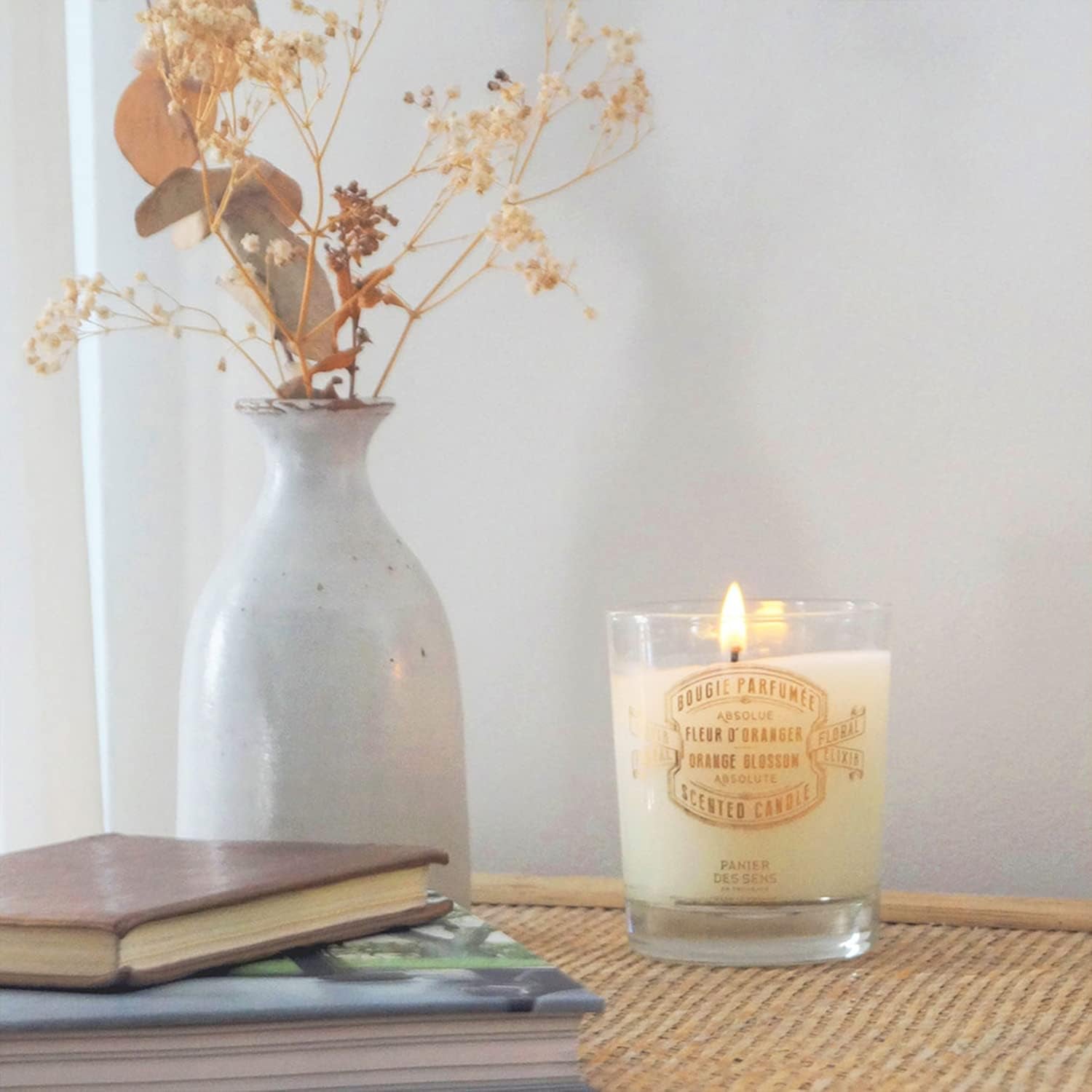 Orange Blossom Long-Lasting Scented Candle, 6.3 Oz | Hand-Poured in Provence | up to 55 Hours Burn Time | 100% Natural Cotton Wick | Long-Lasting French Home Fragrance