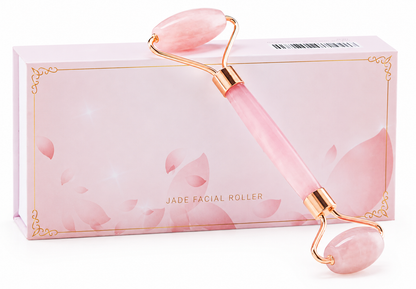 Premium Rose Quartz Face Roller | Cooling Facial Massage Tool for Puffiness & Skincare | Self-Care Beauty Gift for Women
