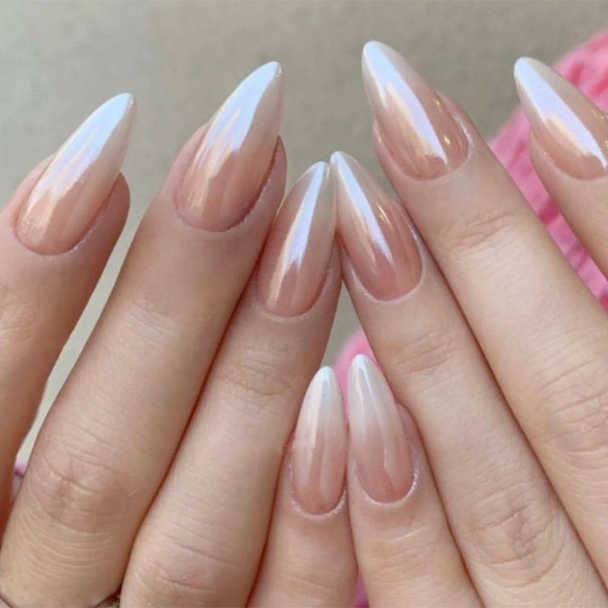 Black Press on Nails Medium Almond Fake Nails Matte False Nails Press Ons with Designs French Tip Acrylic Full Cover Glue on Nails Halloween Stick on Nail for Women Manicure 24 Pcs