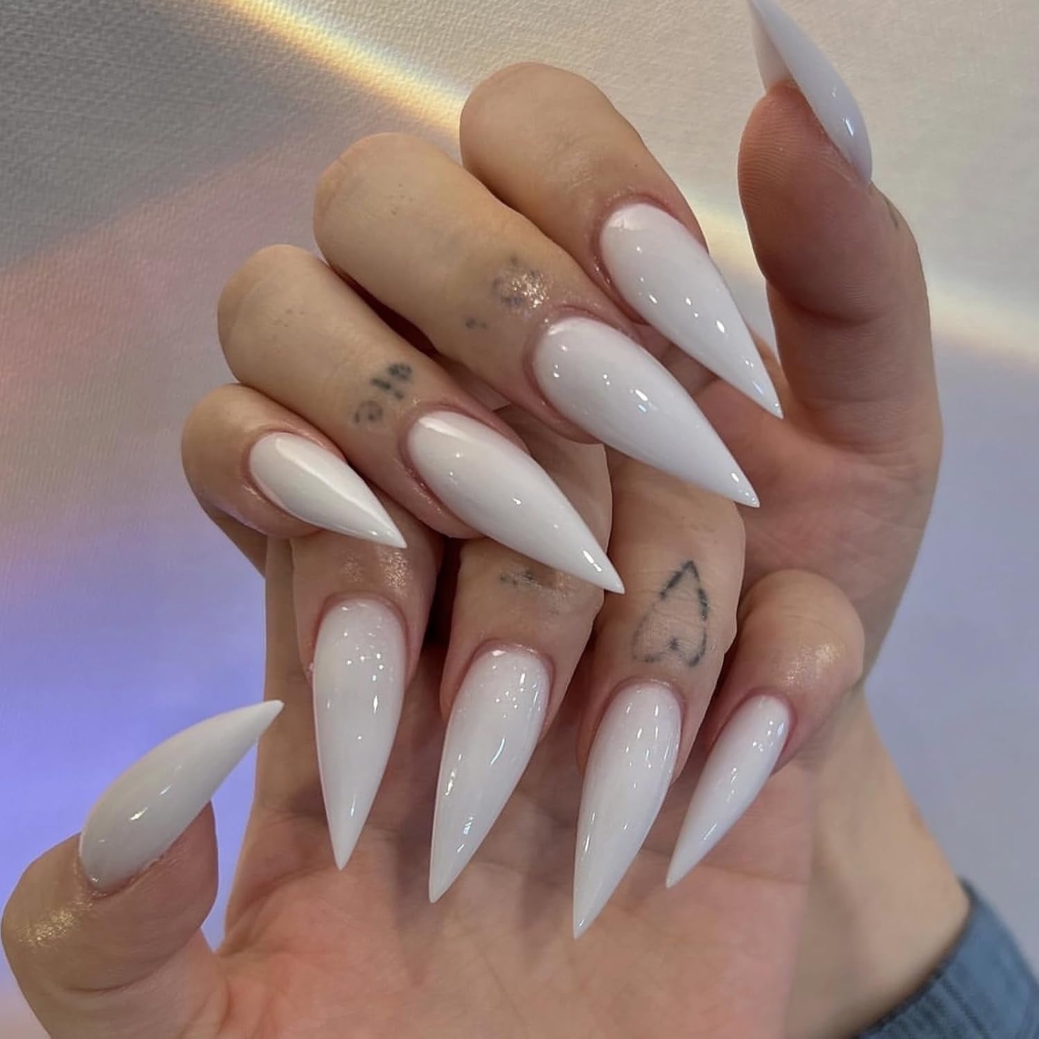 Luxury Press-On Nails | 23 Trendy Stiletto Styles • Reusable Full Nail Kit