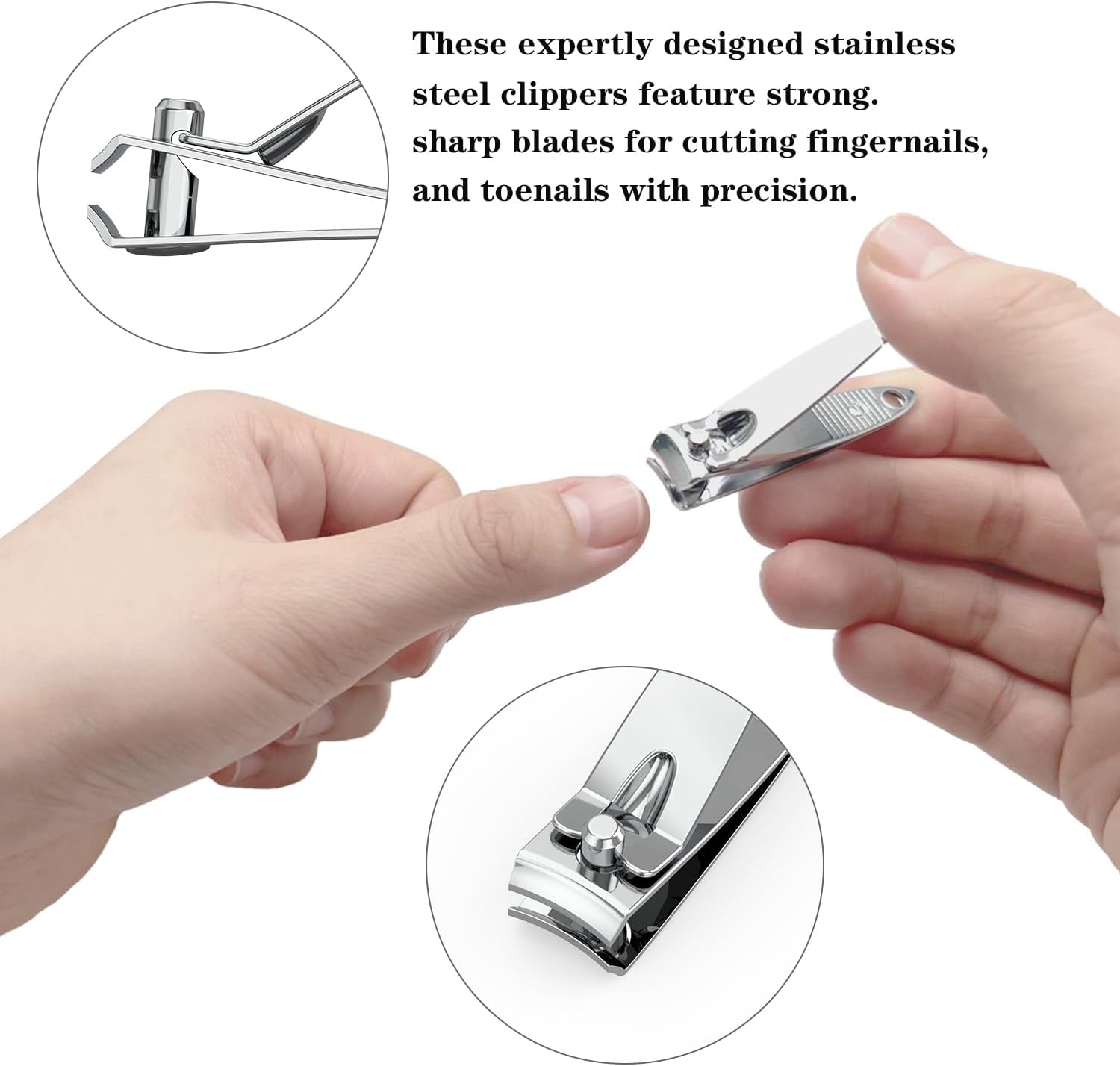 30 Pieces Nail Clippers Flat Toenail Clippers Stainless Steel Toenail Clippers Manicure Pedicure Sturdy Trimmer Set for Men and Women