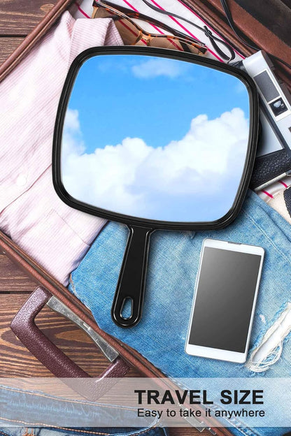 12.6"L X 9"W Hand Mirror, Handheld Mirror with Handle for Salon, 3Pcs