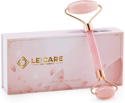 Rose Quartz Face Roller for Facial Massage | Cooling Skin Care Tool for Puffiness, Fine Lines & Lymphatic Drainage | Self-Care Beauty Gift for Women