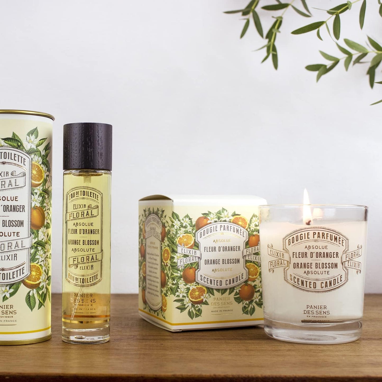 Orange Blossom Long-Lasting Scented Candle, 6.3 Oz | Hand-Poured in Provence | up to 55 Hours Burn Time | 100% Natural Cotton Wick | Long-Lasting French Home Fragrance