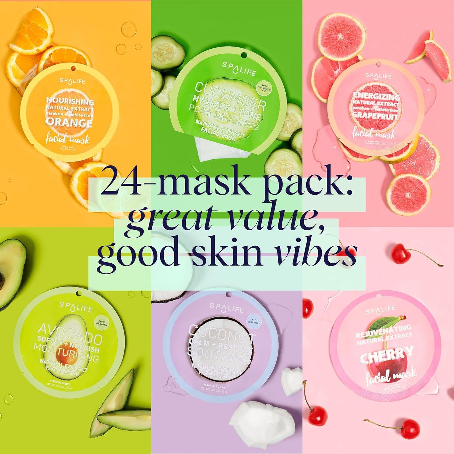 Hydrating Facial Sheet Mask Collection | Seasonal Skincare Sets