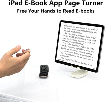 Bluetooth Ring Remote for TikTok & Phone Camera | Wireless Page Turner & Selfie Remote with Charging Case | Compatible with iPhone, Android & iPad