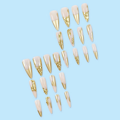 Luxury Press-On Nails | 23 Trendy Stiletto Styles • Reusable Full Nail Kit