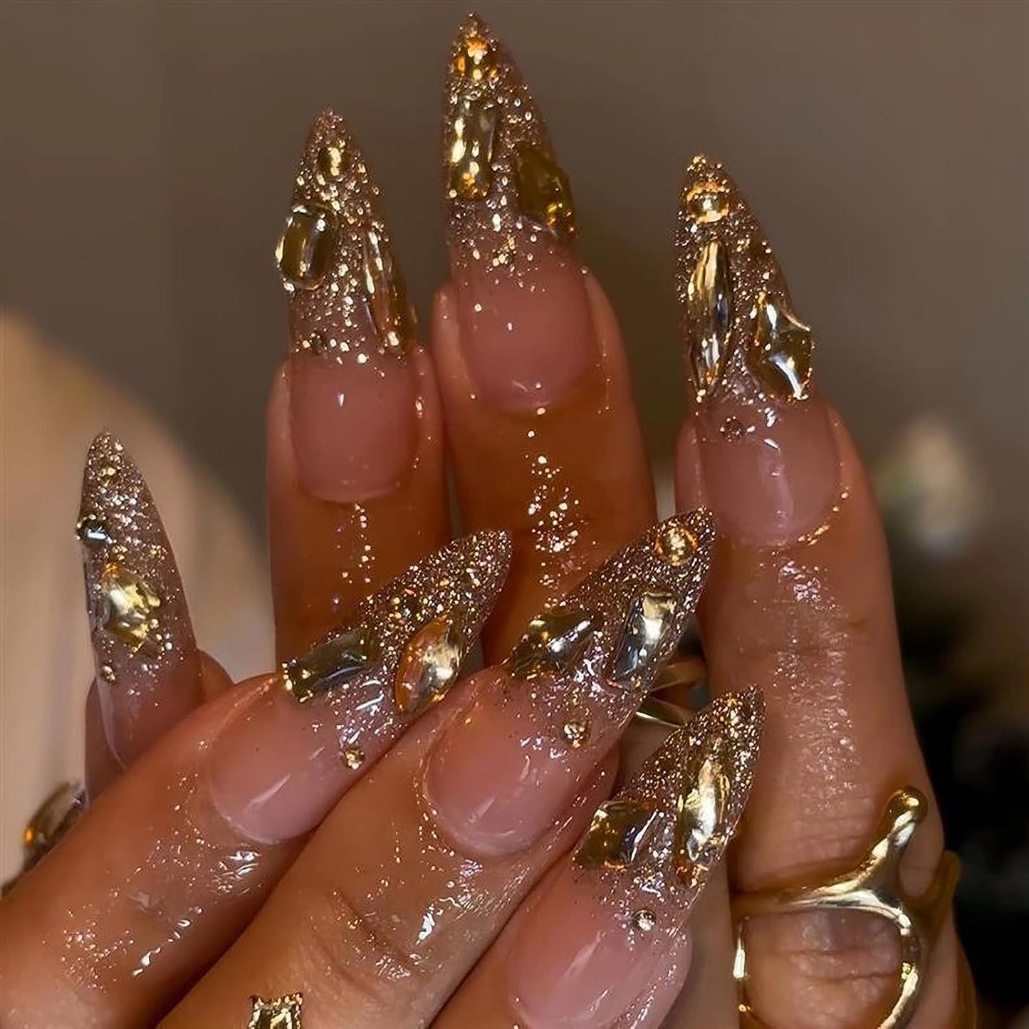 Luxury Press-On Nails | 23 Trendy Stiletto Styles • Reusable Full Nail Kit