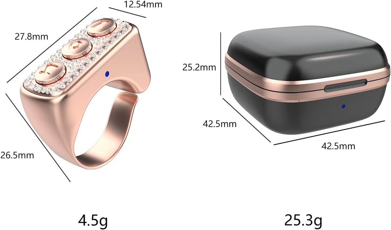 Bluetooth Ring Remote for TikTok & Phone Camera | Wireless Page Turner & Selfie Remote with Charging Case | Compatible with iPhone, Android & iPad