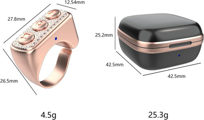 Bluetooth Ring Remote for TikTok & Phone Camera | Wireless Page Turner & Selfie Remote with Charging Case | Compatible with iPhone, Android & iPad