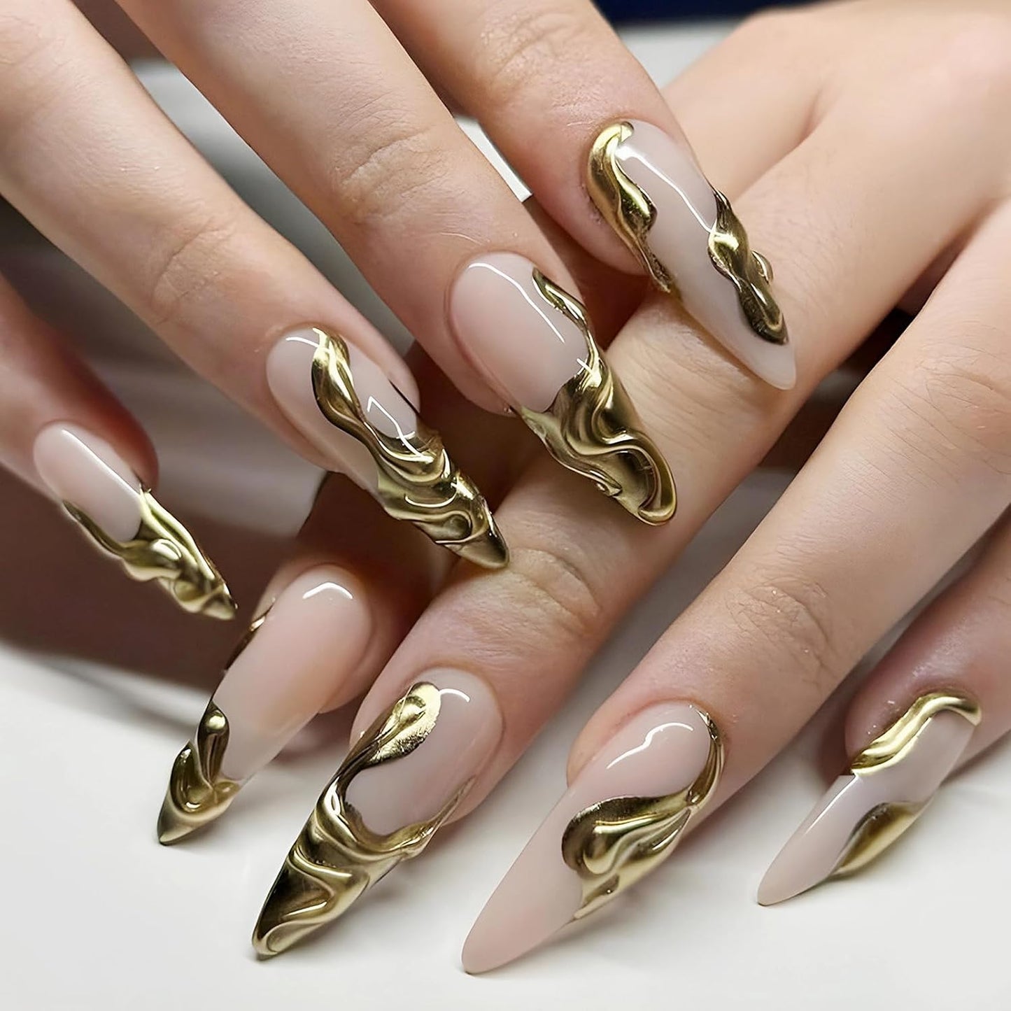 Luxury Press-On Nails | 23 Trendy Stiletto Styles • Reusable Full Nail Kit