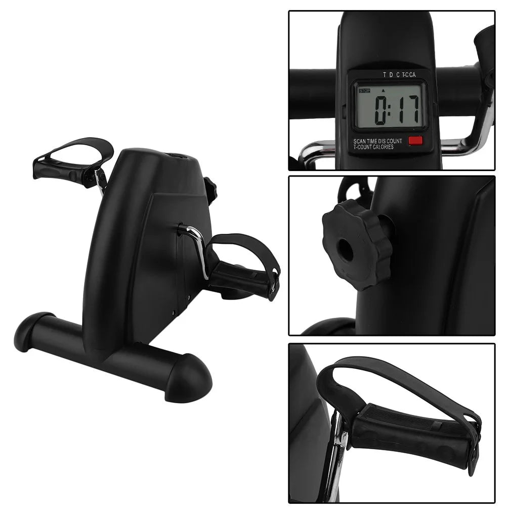 Mini Under Desk Exercise Bike | Portable Pedal Exerciser for Arms & Legs with LCD Monitor