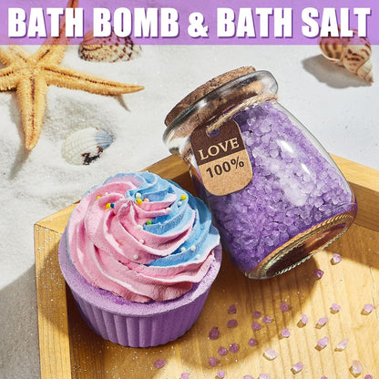 Birthday Gifts for Women Friendship, Lavender Relaxing Spa Gift Basket Set for Women, Self Care Gifts Unique Happy Birthday Gift Idea for Mom Her Best Friends Sister Wife Girlfriend Coworker Teacher