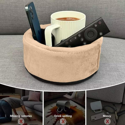 Couch Cup Holder Pillow Organizer | Sofa Caddy for Drinks, Phone, Remotes & Glasses