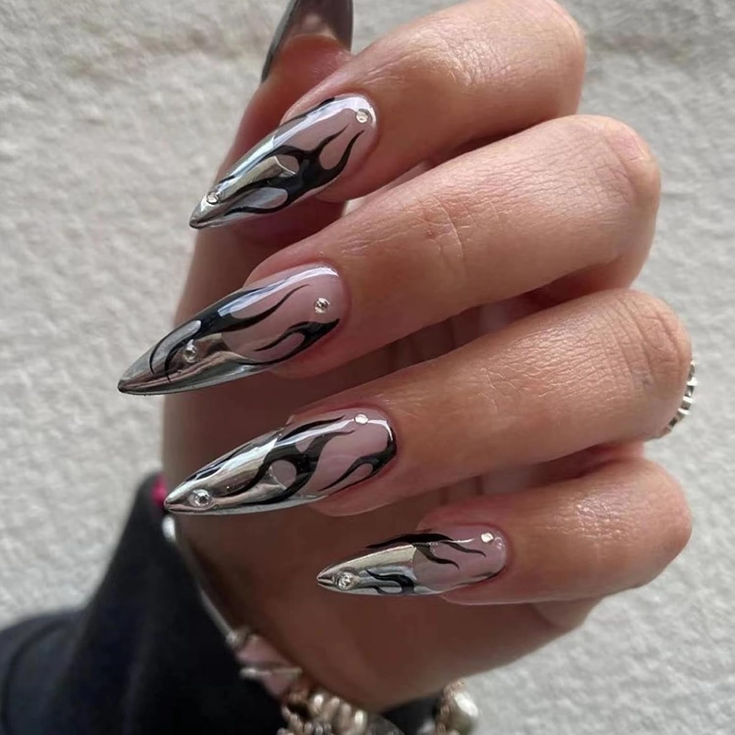 Luxury Press-On Nails | 23 Trendy Stiletto Styles • Reusable Full Nail Kit