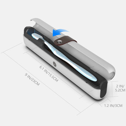 UV-C Toothbrush Cleaner Case, Portable UV Toothbrush Cover, Holder, and Travel Toothbrush Case