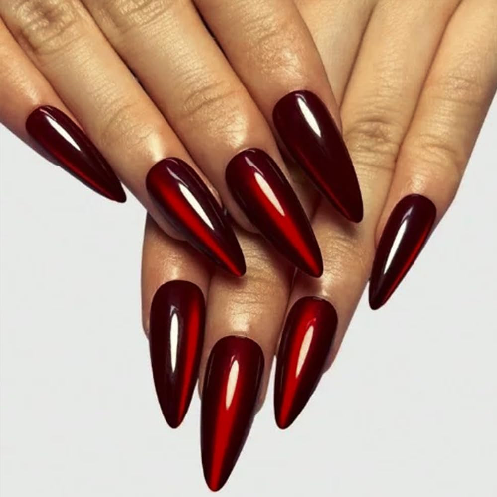 Black Press on Nails Medium Almond Fake Nails Matte False Nails Press Ons with Designs French Tip Acrylic Full Cover Glue on Nails Halloween Stick on Nail for Women Manicure 24 Pcs