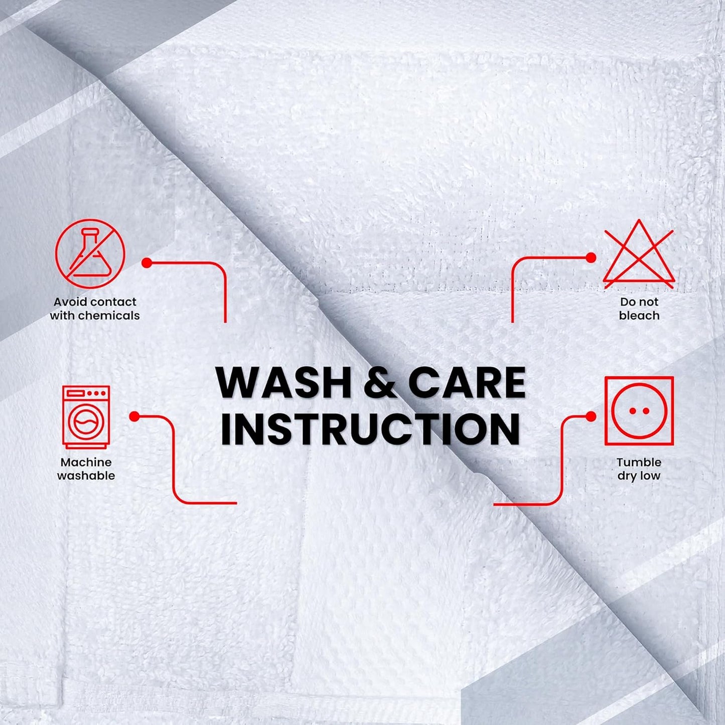 Luxury Wash Cloths for Showering [13X13] – 100% Cotton Washcloths [Pack of 12], Soft and Absorbent Face Towels for Bathroom Wash Clothes, Gym, and Spa (Brilliant White)
