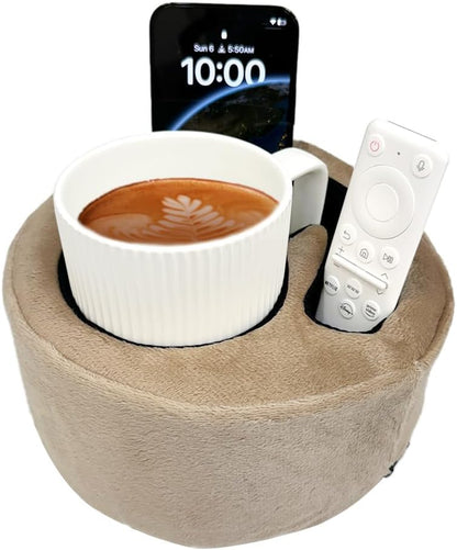 Couch Cup Holder Pillow Organizer | Sofa Caddy for Drinks, Phone, Remotes & Glasses