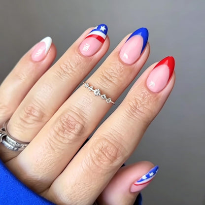 Black Press on Nails Medium Almond Fake Nails Matte False Nails Press Ons with Designs French Tip Acrylic Full Cover Glue on Nails Halloween Stick on Nail for Women Manicure 24 Pcs