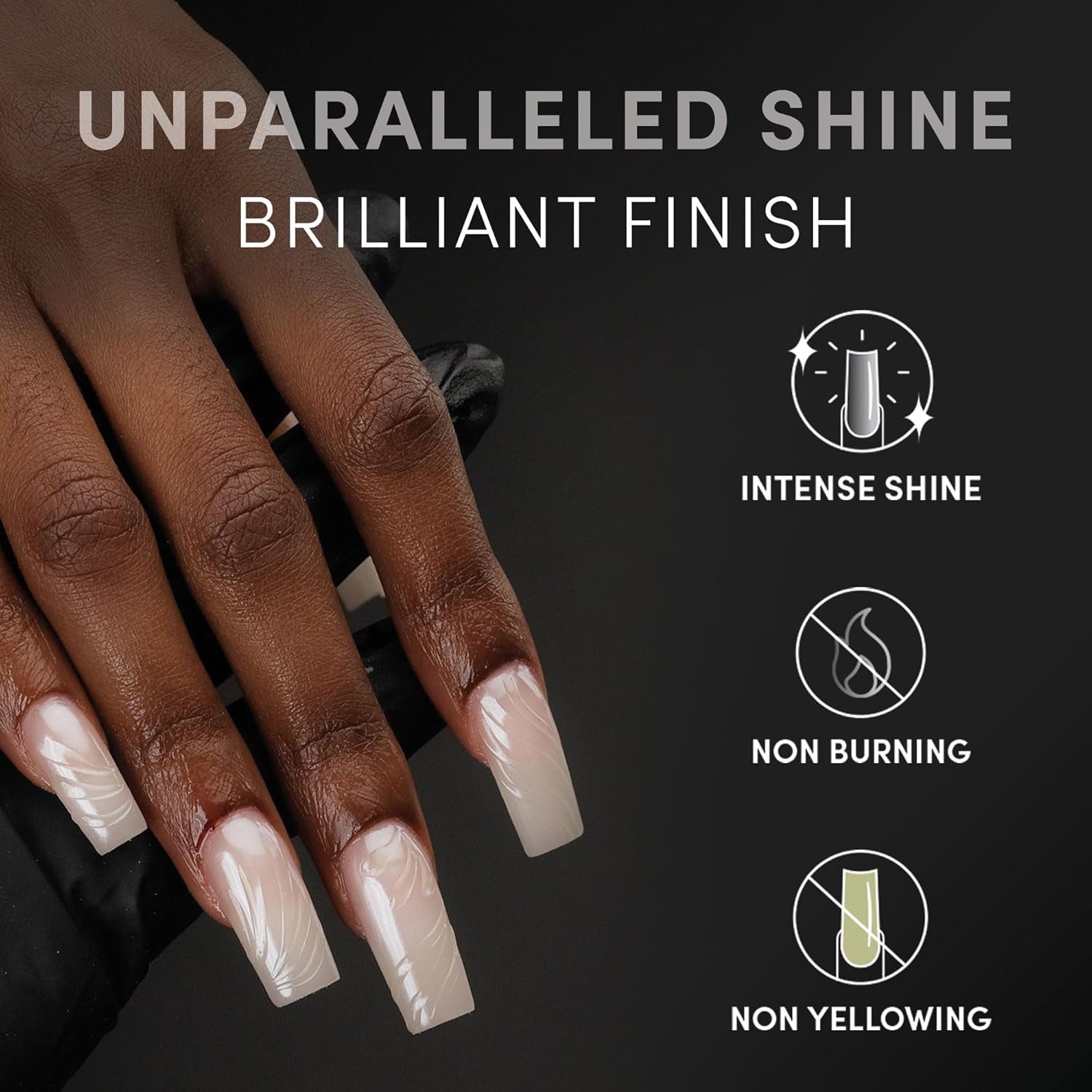 CHAUN LEGEND NON WIPE Top Coat | Intense Shine, Long-Lasting Non-Wipe Formula | 15Ml
