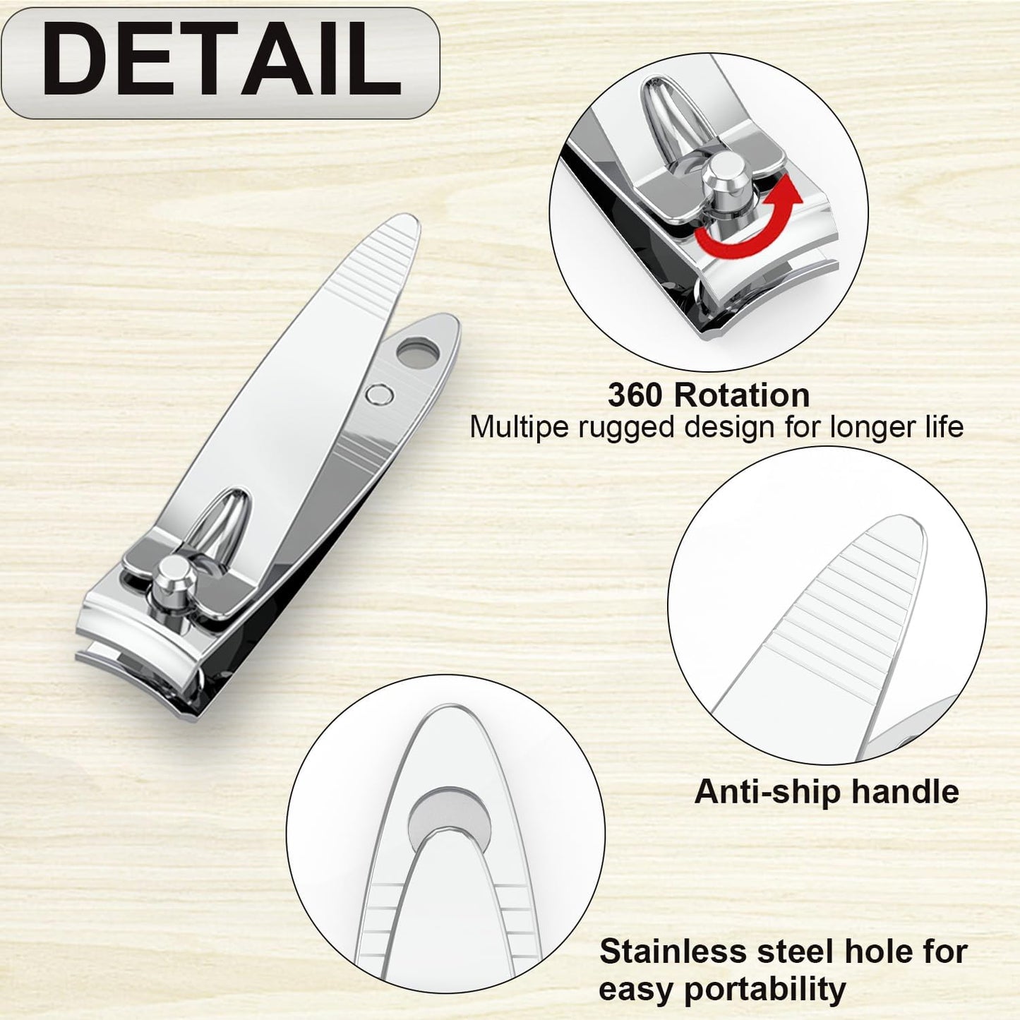 30 Pieces Nail Clippers Flat Toenail Clippers Stainless Steel Toenail Clippers Manicure Pedicure Sturdy Trimmer Set for Men and Women