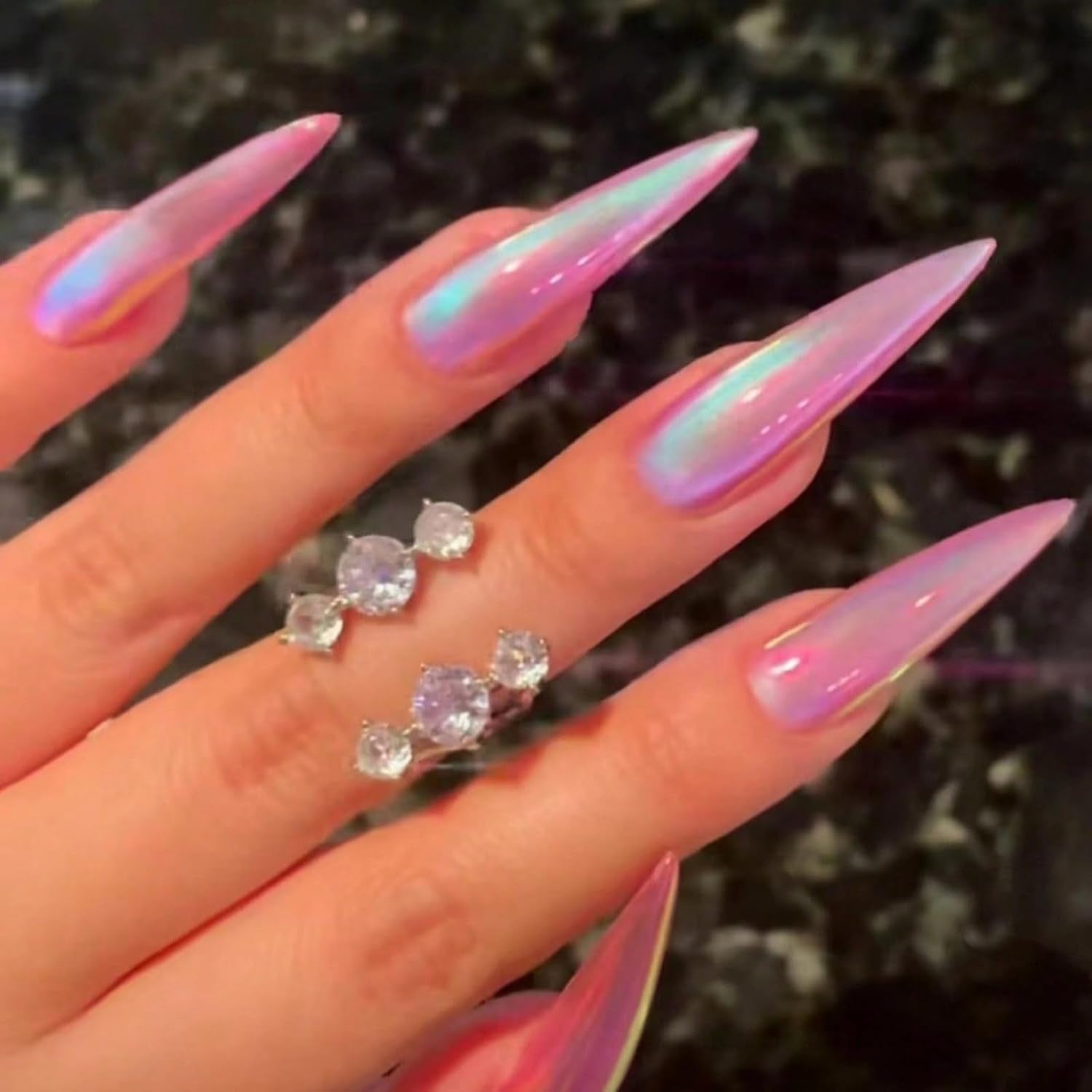 Luxury Press-On Nails | 23 Trendy Stiletto Styles • Reusable Full Nail Kit