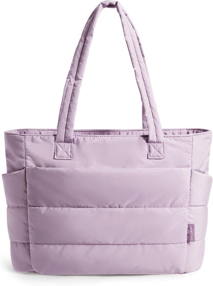 Tote Bag for Women, Lightweight Puffy Tote Bag with Compartments Shoulder Bag Handbag for Travel, Work, Gym | Lightweight