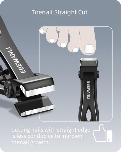 Straight Nail Clipper, 17Mm Wide Jaw Opening Toe Nail Clippers, Extra Large Toenail Clippers for Thick Toenails, Heavy Duty Toenail Clippers for Seniors, Men, Women