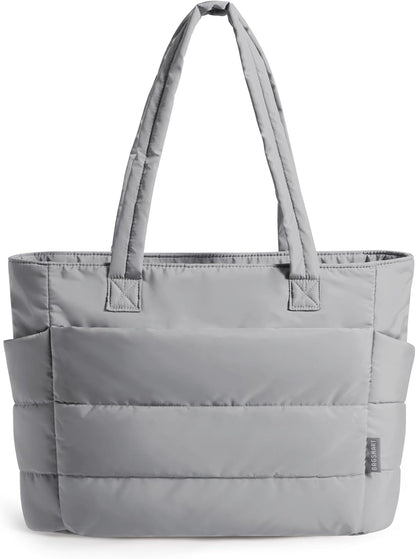 Tote Bag for Women, Lightweight Puffy Tote Bag with Compartments Shoulder Bag Handbag for Travel, Work, Gym | Lightweight