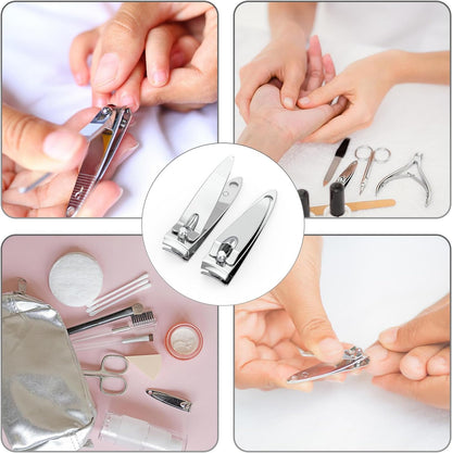30 Pieces Nail Clippers Flat Toenail Clippers Stainless Steel Toenail Clippers Manicure Pedicure Sturdy Trimmer Set for Men and Women